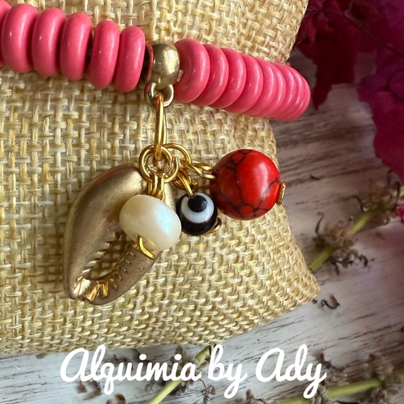 Alquimia Red and Gold Bracelet Elegant Jewelry - Picture 1 of 7